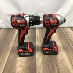 AS-IS Milwaukee 18V Lithium-Ion Cordless Drill Driver/Impact Driver Combo Kit
