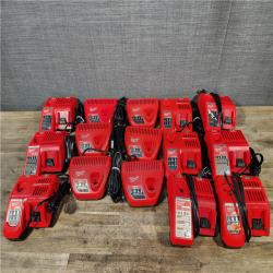 HOUSTON LOCATION - AS-IS MILWAUKEE BATTERY CHARGER PACK QTY - 15