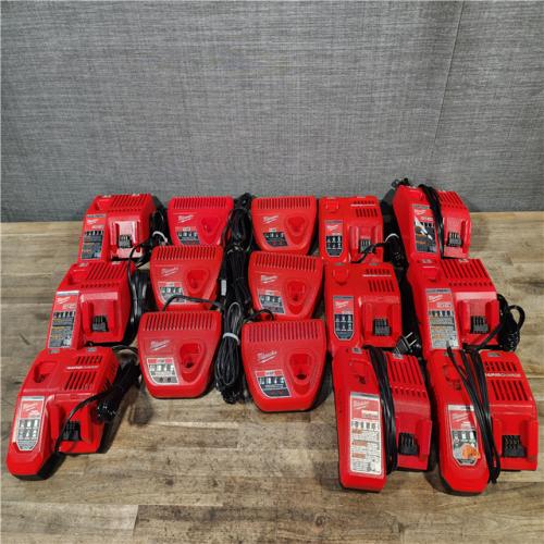 HOUSTON LOCATION - AS-IS MILWAUKEE BATTERY CHARGER PACK QTY - 15