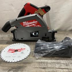 AS-IS Milwaukee FUEL 18V Lithium-Ion Cordless Brushless 6-1/2 in. Plunge Cut Track Saw (Tool-Only)