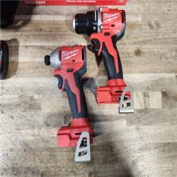 HOUSTON LOCATION - AS-IS Milwaukee 18V Lithium-Ion Brushless Cordless Compact Drill/Impact Combo Kit