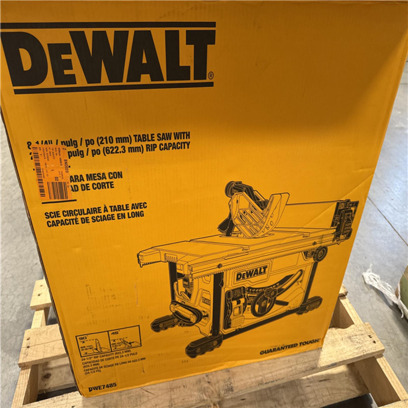 CALIFORNIA AS-IS DeWalt 8-1/4” Table Saw w/24-1/2” RIP Capacity