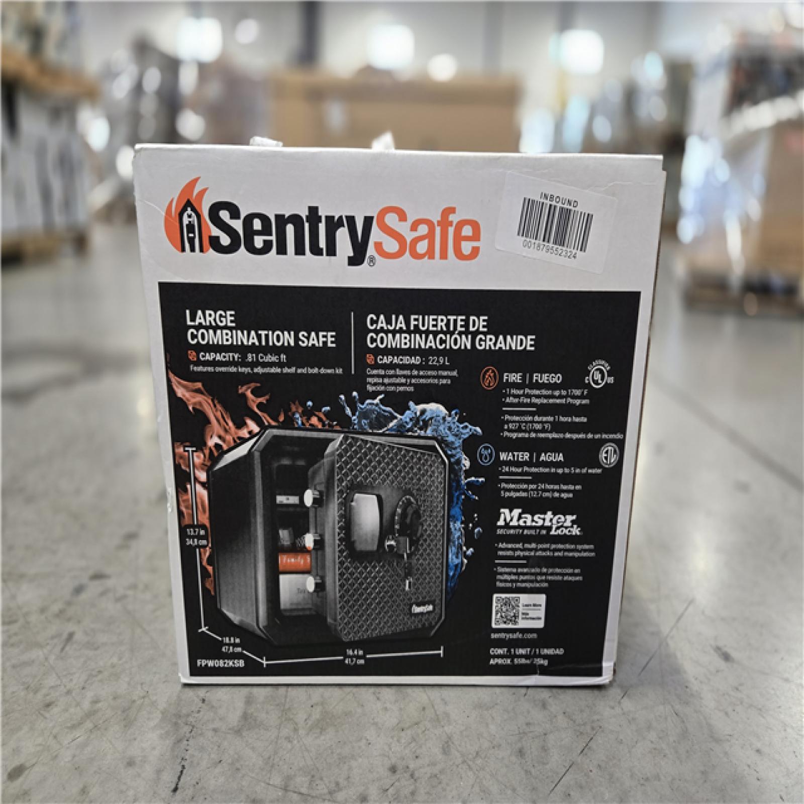 NEW! -SentrySafe 0.81 cu. ft. Waterproof & Fireproof Safe for Home with Combination Dial and Override Keys