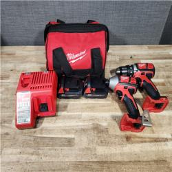 HOUSTON LOCATION - AS - IS Milwaukee 18V Lithium-Ion Cordless Drill Driver/Impact Driver Combo Kit