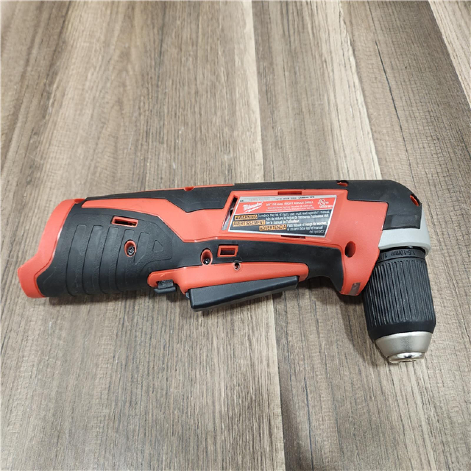 AS-IS- Milwaukee M12 12V Lithium-Ion Cordless 3/8 in. Right Angle Drill (Tools-Only)