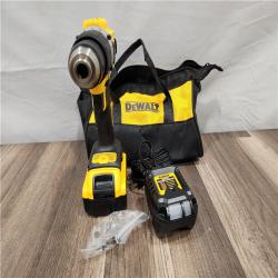 AS-IS DEWALT ATOMIC 20V Lithium-Ion Cordless 1/2 in. Hammer Drill Kit with 5.0 Ah Battery and Charger