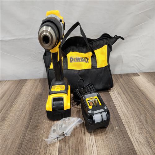 AS-IS DEWALT ATOMIC 20V Lithium-Ion Cordless 1/2 in. Hammer Drill Kit with 5.0 Ah Battery and Charger