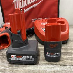 AS-IS Milwaukee FUEL 12V Li-Ion Brushless Cordless Stubby 3/8 in. Impact Wrench Kit
