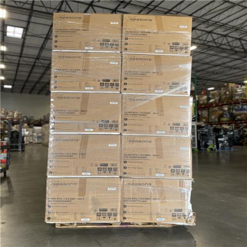 DALLAS LOCATION - AS-IS SEASONS 12 000 BTU 265V AIR CONDITIONER PALLET-(10 UNITS)