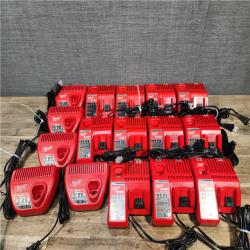 HOUSTON LOCATION - AS-IS MILWAUKEE BATTERY CHARGER PACK QTY - 16