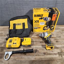 HOUSTON LOCATION - AS-IS DEWALT 20V XR Lithium-Ion Cordless Hammer Drill Kit with 8.0 Ah Battery, Charger and Kit Bag
