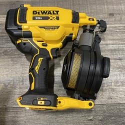AS-IS DEWALT 20V MAX Lithium-Ion 15-Degree Electric Cordless Roofing Nailer Kit