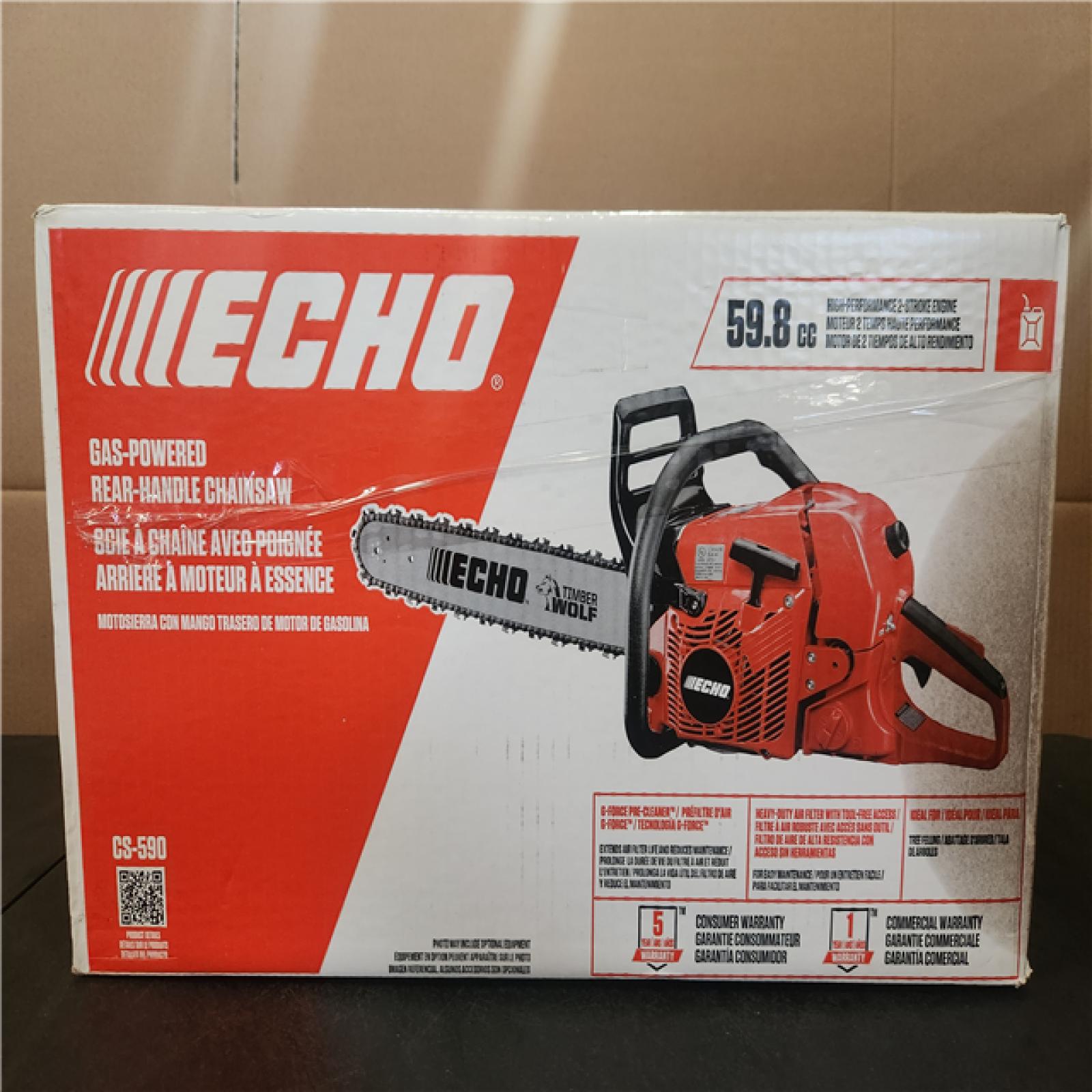 Phoenix LIKE NEW ECHO 20 in. 59.8 cc Gas 2-Stroke Rear Handle Timber Wolf Chainsaw