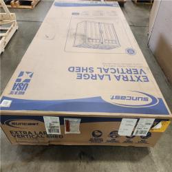 Phoenix NEW Suncast 5 ft. 10.5 in. W x 3 ft. 8.25 in. D x 6 ft. 5.5 in. H XL Plastic Resin Vertical Storage Shed in Peppercorn (Gray)