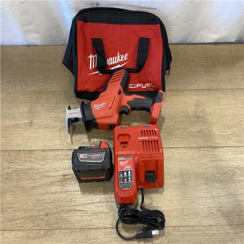 AS-IS Milwaukee M18 18-Volt Lithium-Ion Cordless Hackzall Reciprocating Saw W/ M18 Starter Kit W/ (1) 5.0Ah Battery and Charger
