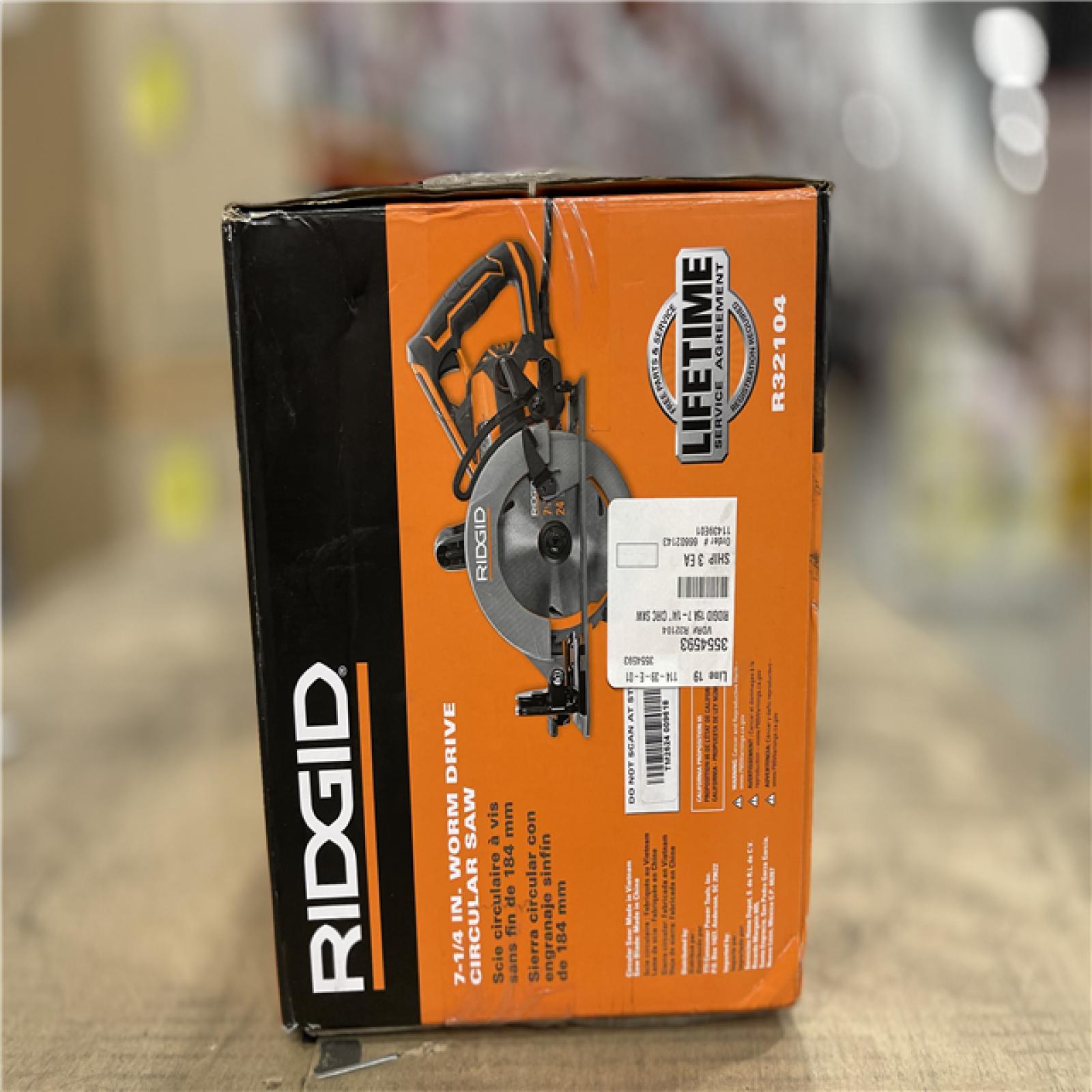 NEW! - RIDGID THRUCOOL 15 Amp 7-1/4 in. Worm Drive Circular Saw