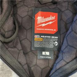 AS-IS- Women's Large M12 12-Volt Lithium-Ion Cordless Gray Heated Jacket Hoodie Kit