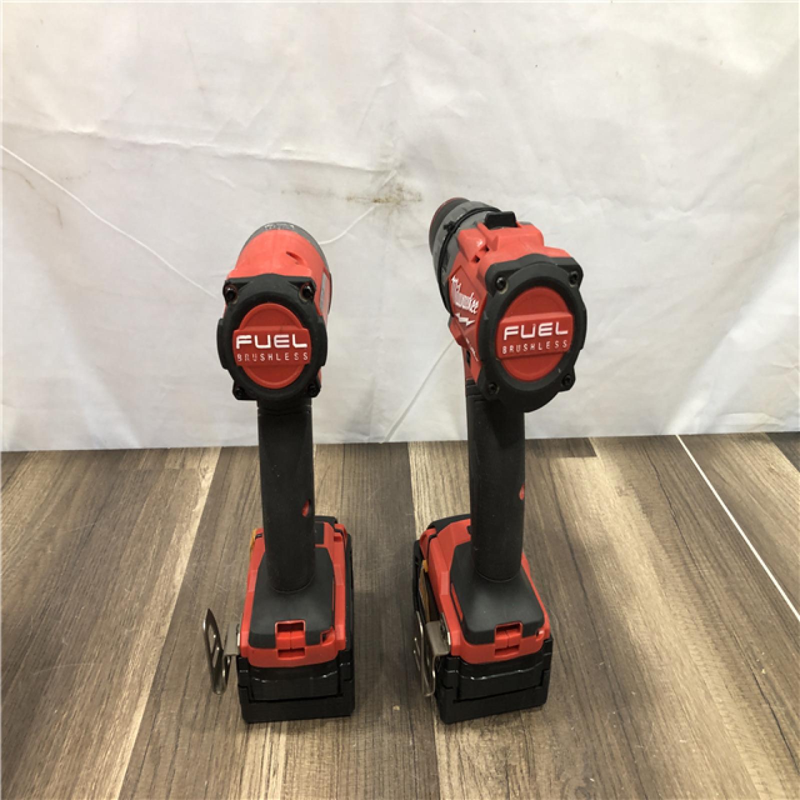 AS-IS Milwaukee FUEL 18V Lithium-Ion Brushless Cordless Hammer Drill and Impact Driver Combo Kit