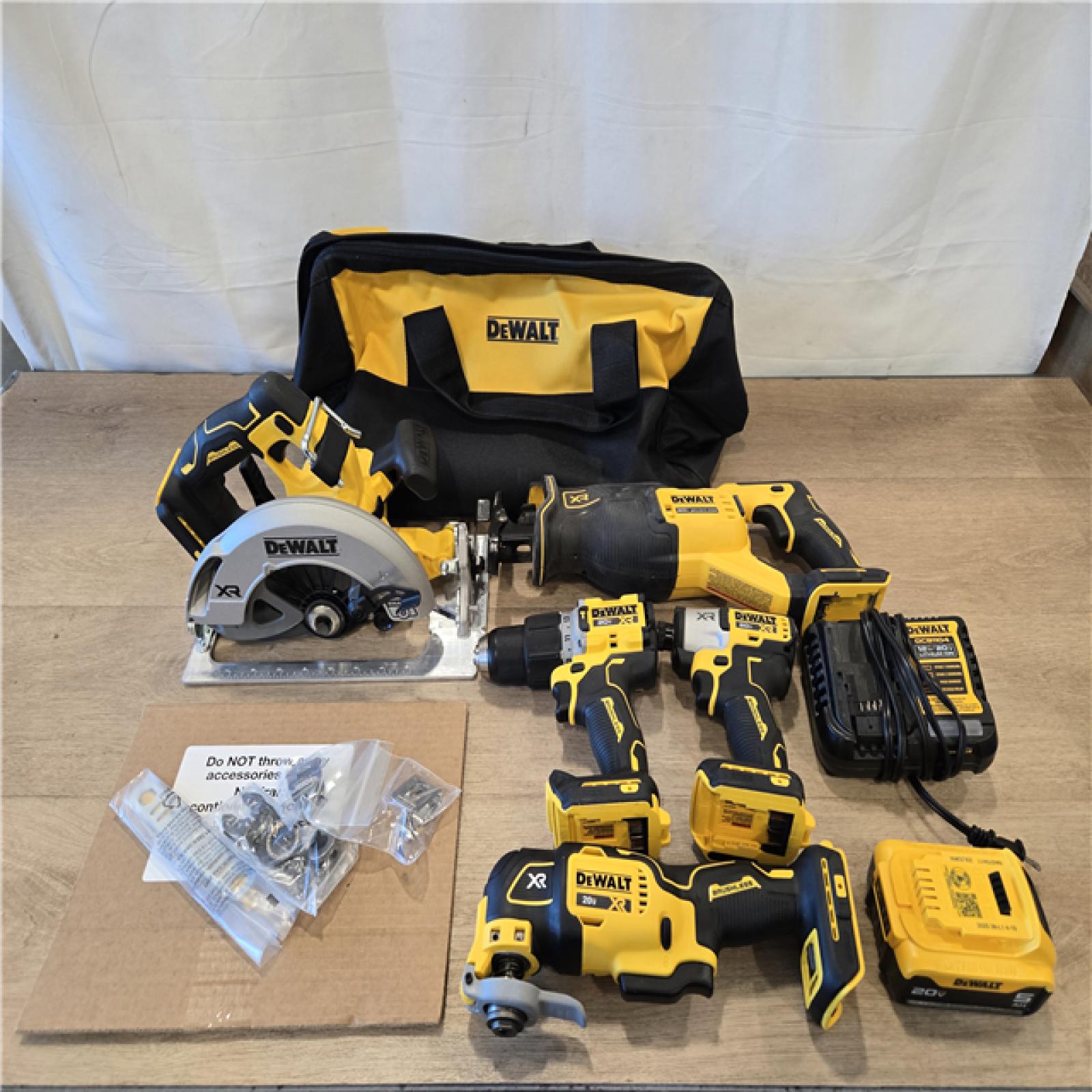 AS-IS DEWALT 20V MAX Cordless 6-Tool Combo Kit