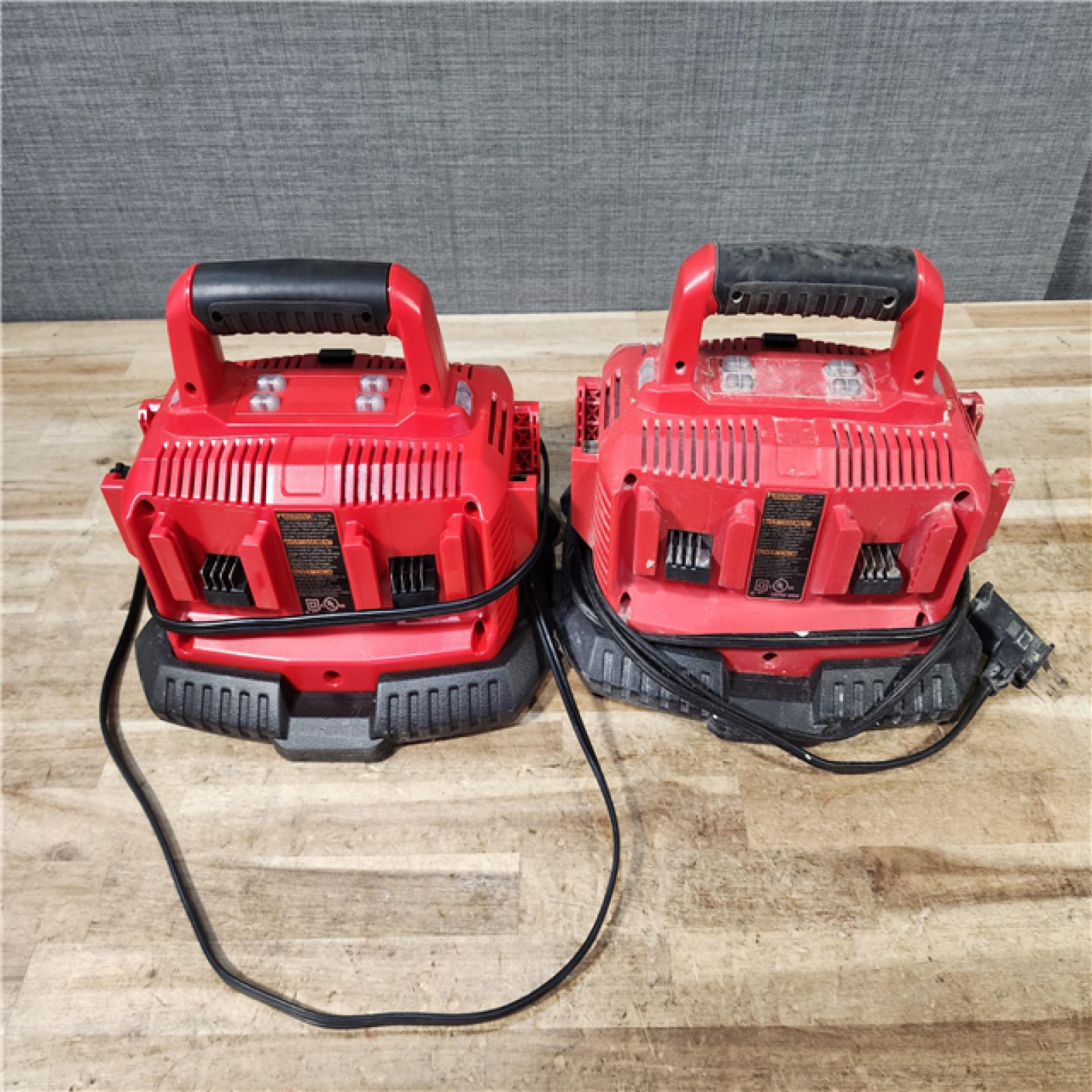 HOUSTON LOCATION - AS - IS MILWAUKEE BATTERY CHARGER PACK QTY - 2