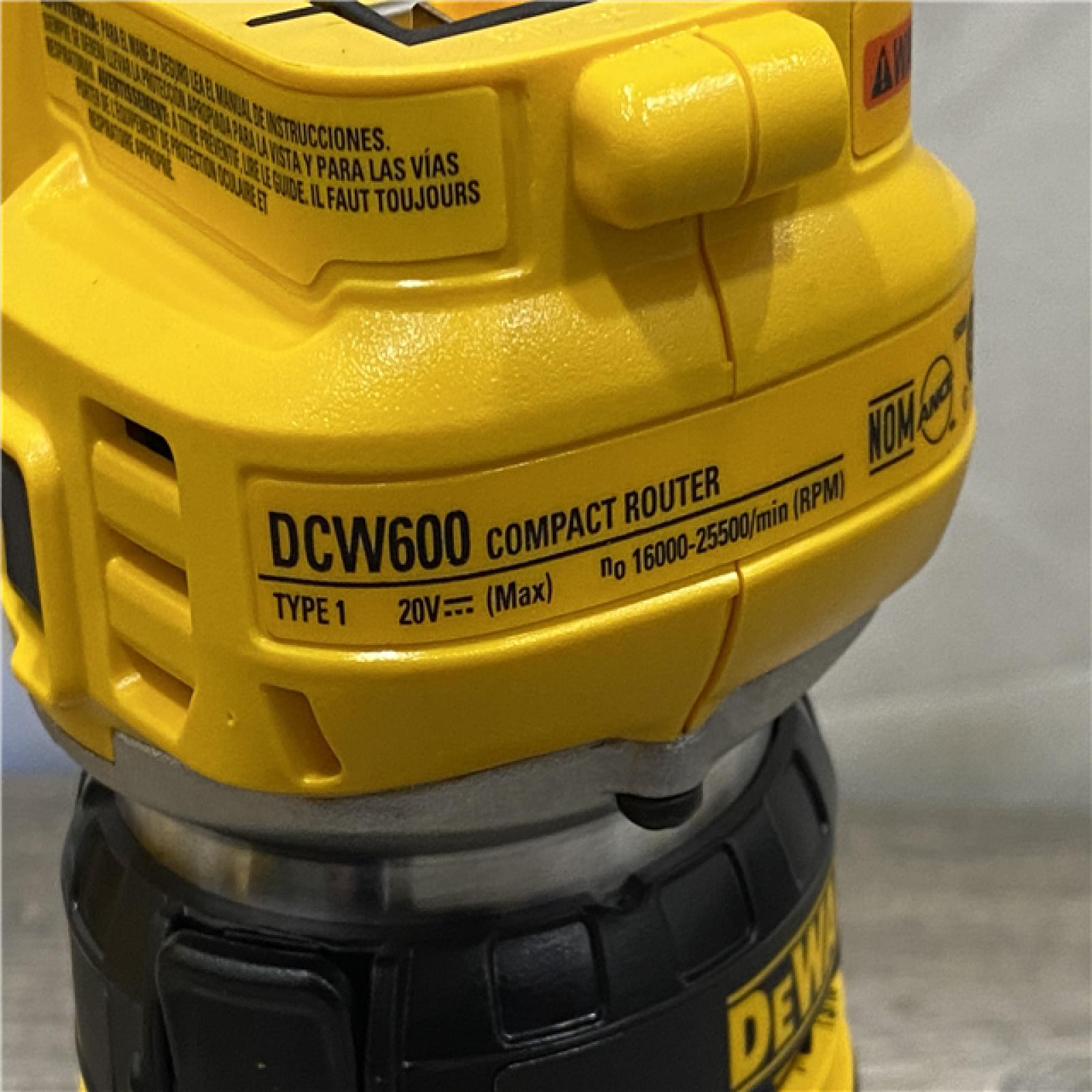 AS-IS DEWALT 20V MAX XR Cordless Brushless Fixed Base Compact Router (Tool Only)