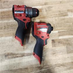 HOUSTON LOCATION - AS-IS Milwaukee FUEL 12-Volt Lithium-Ion Brushless Cordless Hammer Drill and Impact Driver Combo Kit