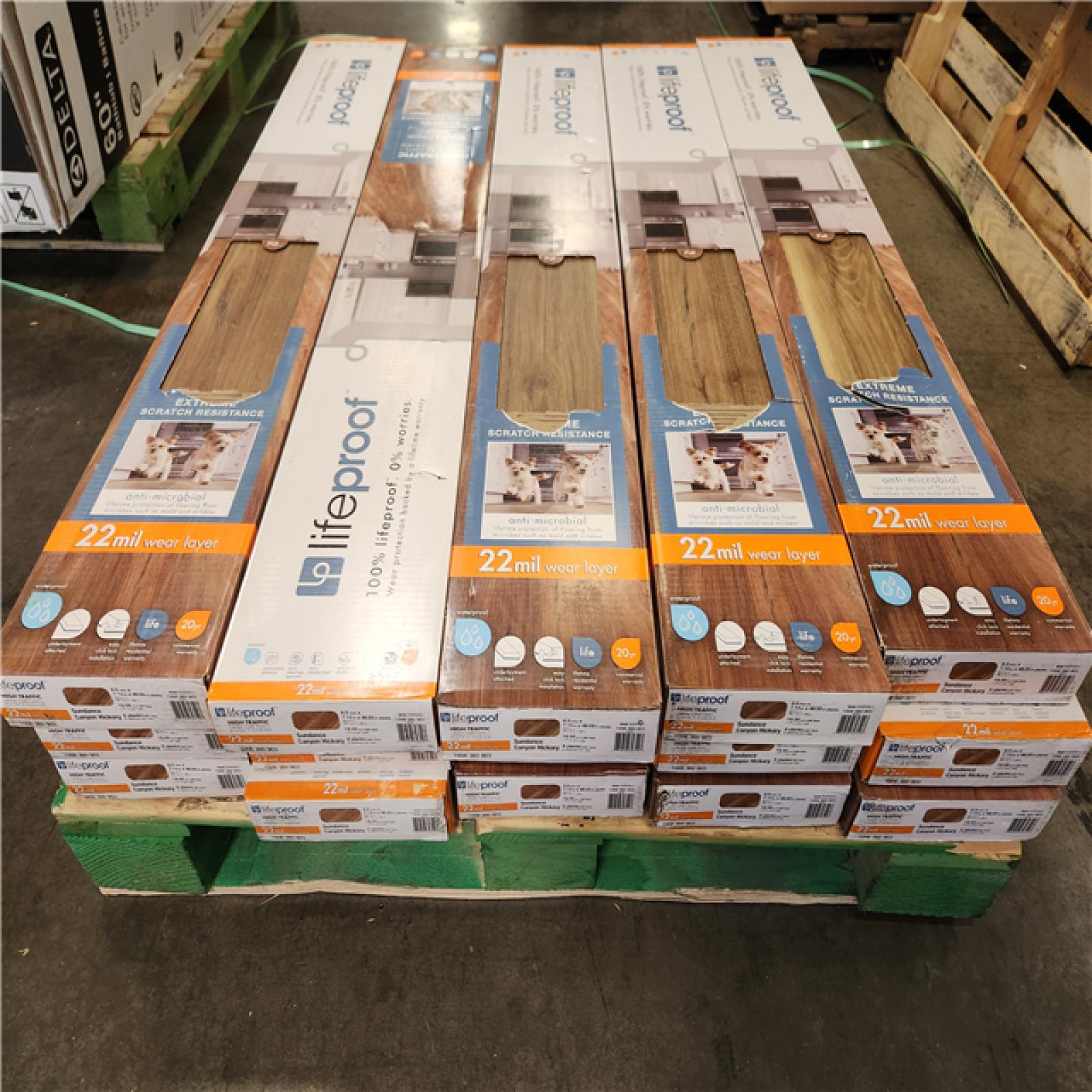 Phoenix Location AS-IS Lifeproof Sundance Canyon Hickory 22 MIL x 7.1 in. W x 48 in. L Click Lock Waterproof Luxury Vinyl Plank Flooring(285 sqft/15 case)