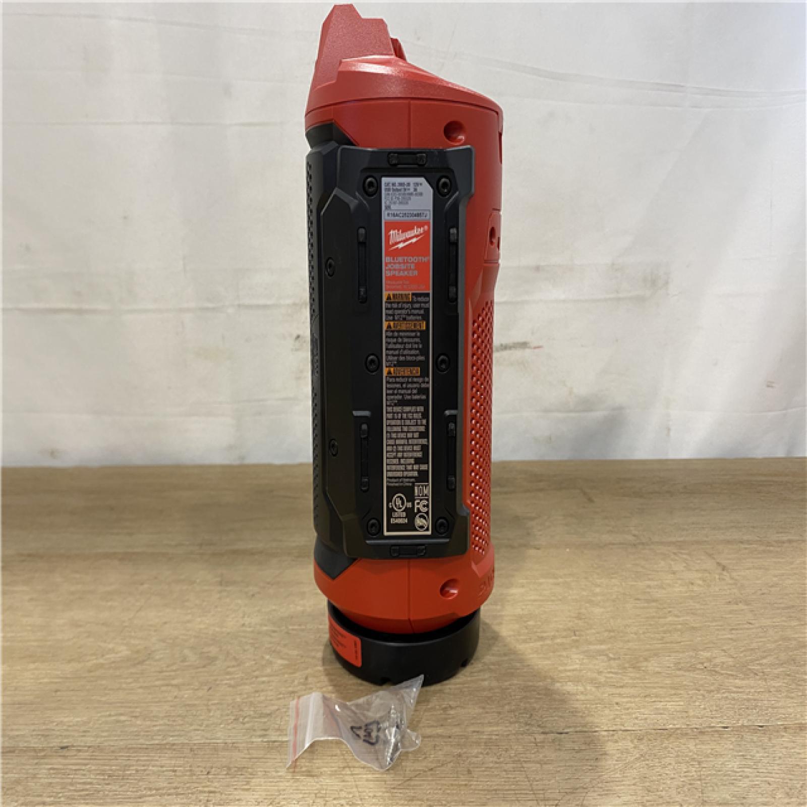 AS-IS Milwaukee 12-Volt Lithium-Ion Cordless Bluetooth Jobsite Speaker with PACKOUT Compatibility