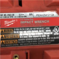 AS-IS Milwaukee FUEL 12V Lithium-Ion Brushless Cordless Stubby 1/2 in. Impact Wrench (Tool-Only)