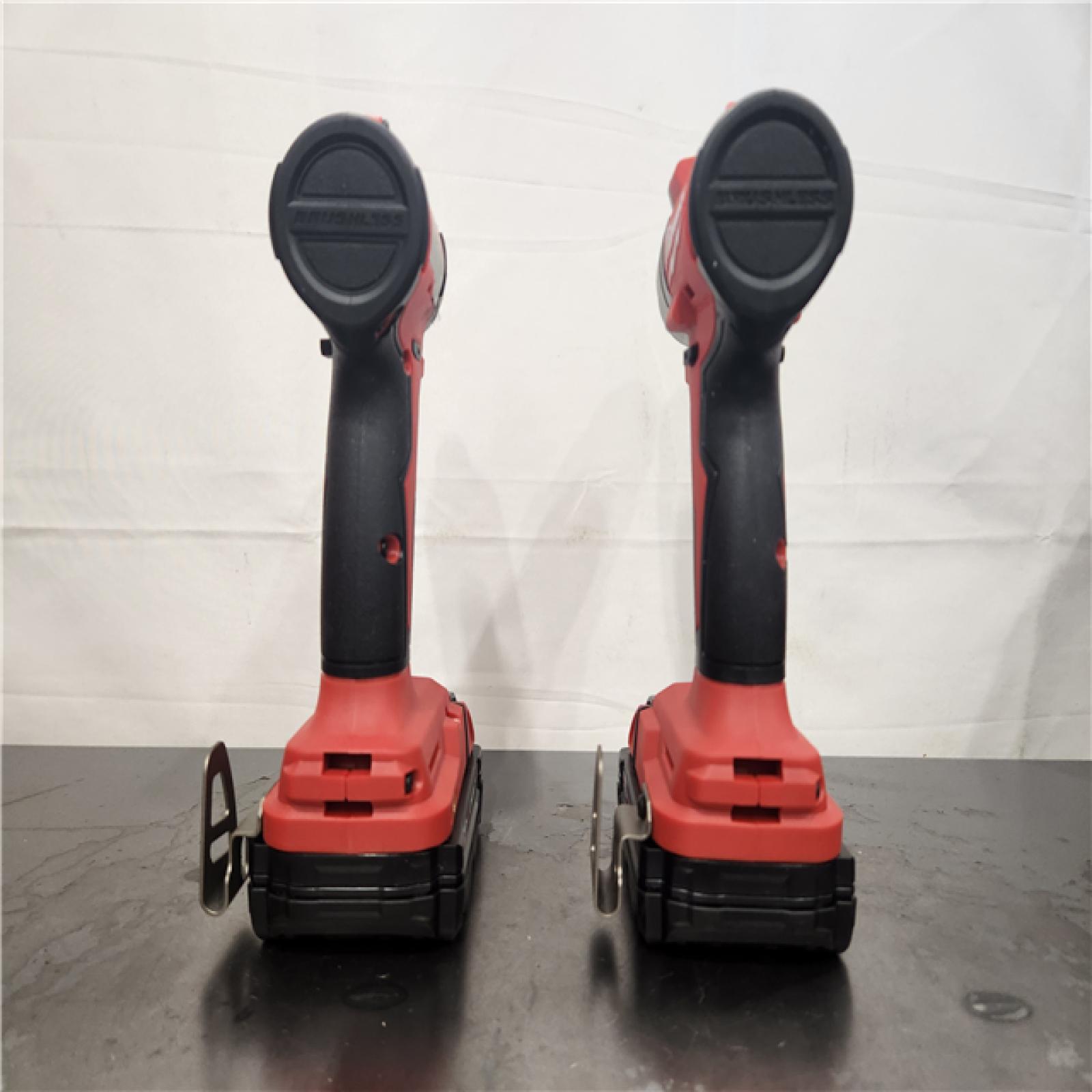 AS-IS- Milwaukee 18V Lithium-Ion Brushless Cordless Compact Drill/Impact Combo Kit