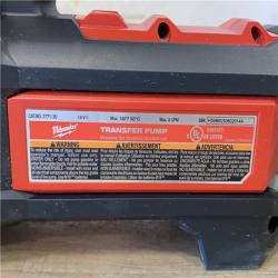 AS-IS Milwaukee 18-Volt 1/4 HP Lithium-Ion Cordless Transfer Pump (Tool Only)