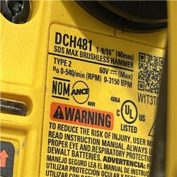 AS-IS DEWALT FLEXVOLT 60V MAX Cordless Brushless 1-9/16 in. SDS MAX Combination Rotary Hammer Kit