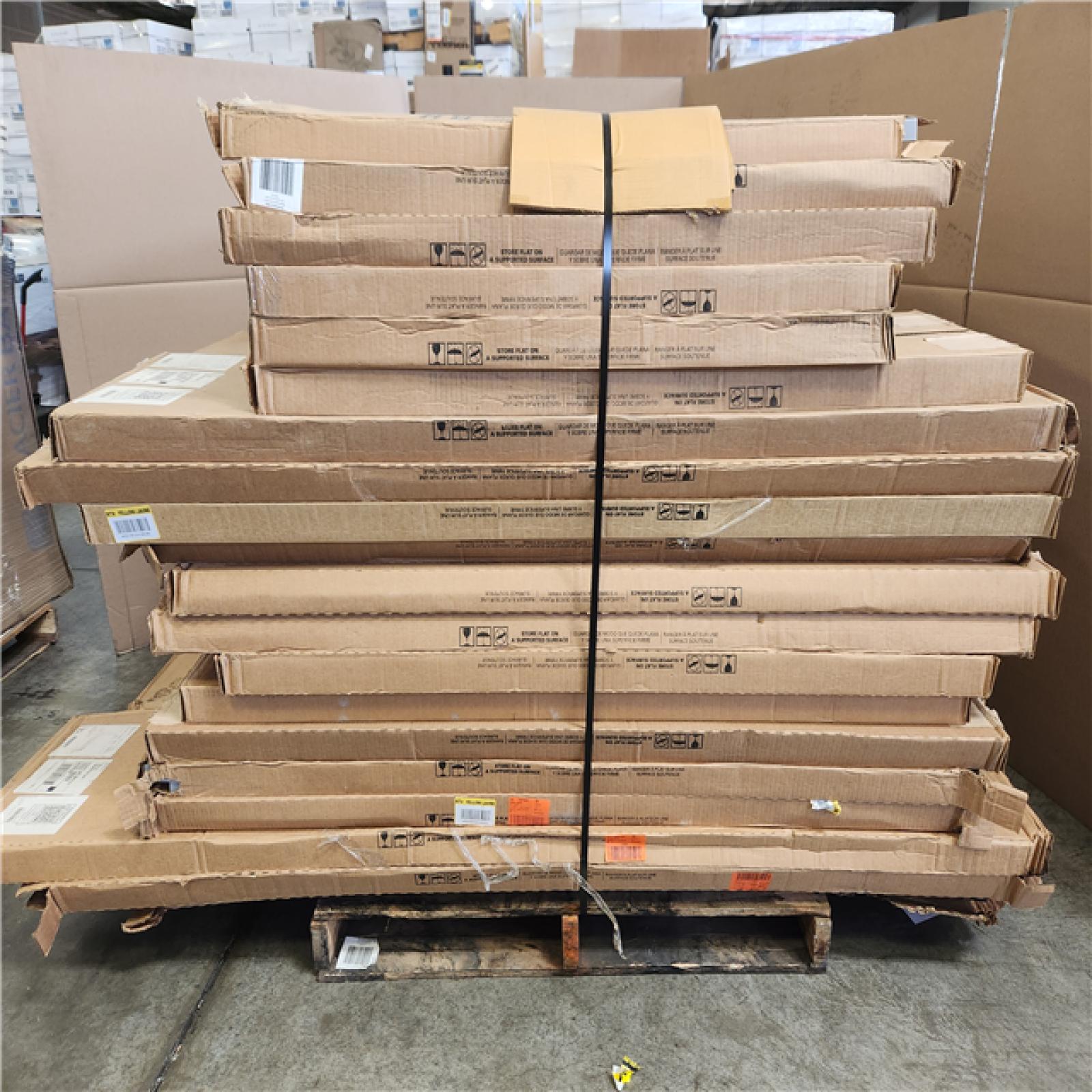 Phoenix Mixed Builders Edge Louvered Vinyl Exterior Shutters Pair in Midnight Blue Pallet (60-Boxes)