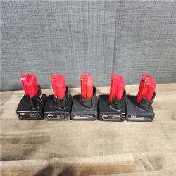 HOUSTON LOCATION - AS-IS MILWAUKEE BATTERY PACK QTY - 20