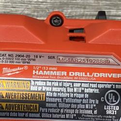 AS-IS Milwaukee FUEL 18V Lithium-Ion Brushless Cordless Hammer Drill and Impact Driver Combo Kit