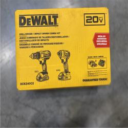 NEW! - DEWALT 20V MAX Cordless Drill/Impact 2 Tool Combo Kit with (2) 20V 1.3Ah Batteries, Charger, and Bag