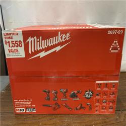 NEW M18 18-Volt Lithium-Ion Cordless Combo Kit 9-Tool with 2-Batteries, Charger and Tool Bag