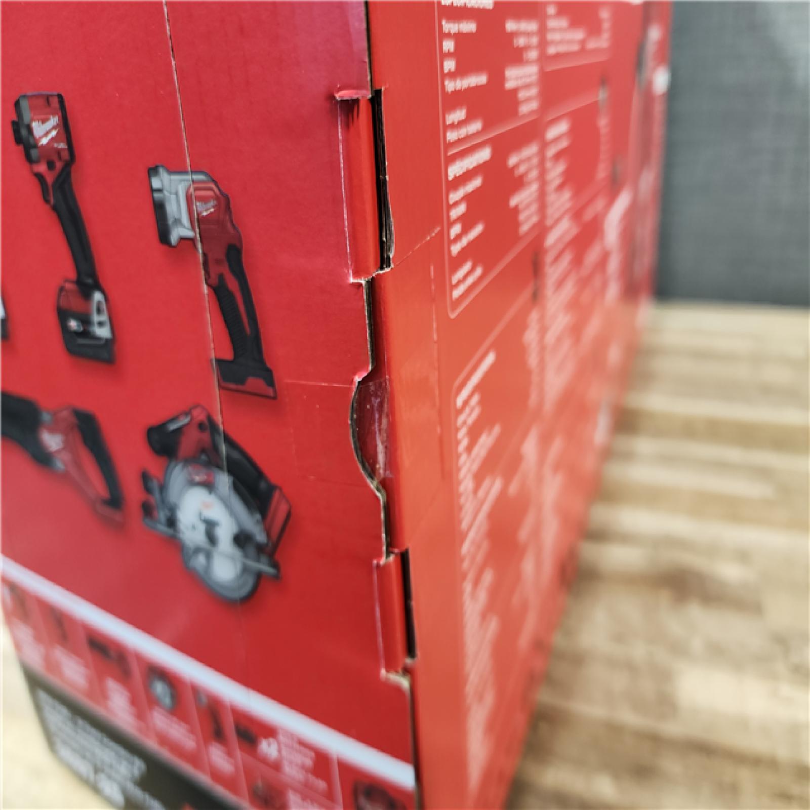 HOUSTON LOCATION - AS-IS (NEW) Milwaukee M18 FUEL 18V Lithium-Ion Brushless Cordless 5-Tool Combo Kit with Two 5.0 Ah Batteries  1 Charger 1 Tool Bag