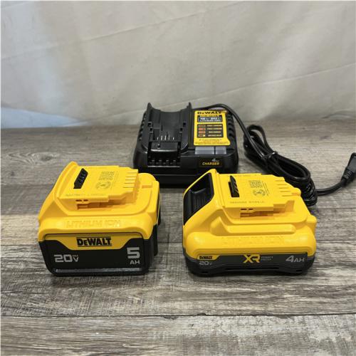 AS-IS DEWALT 20V MAX Lithium-Ion Starter Kit with 4.0 Ah and 5.0 Ah Batteries and Charger