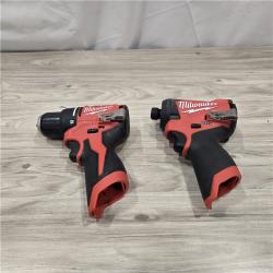 AS-IS Milwaukee 3497-22 12V Hammer Drill and Impact Driver Combo Kit