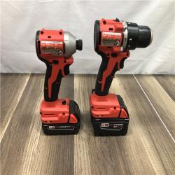 AS-IS Milwaukee 18-Volt Lithium-Ion Brushless Cordless Compact Hammer Drill/Impact Combo Kit