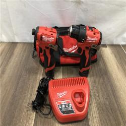 AS-IS Milwaukee 12-Volt Lithium-Ion Brushless Cordless Subcompact Drill and Impact Driver Combo Kit