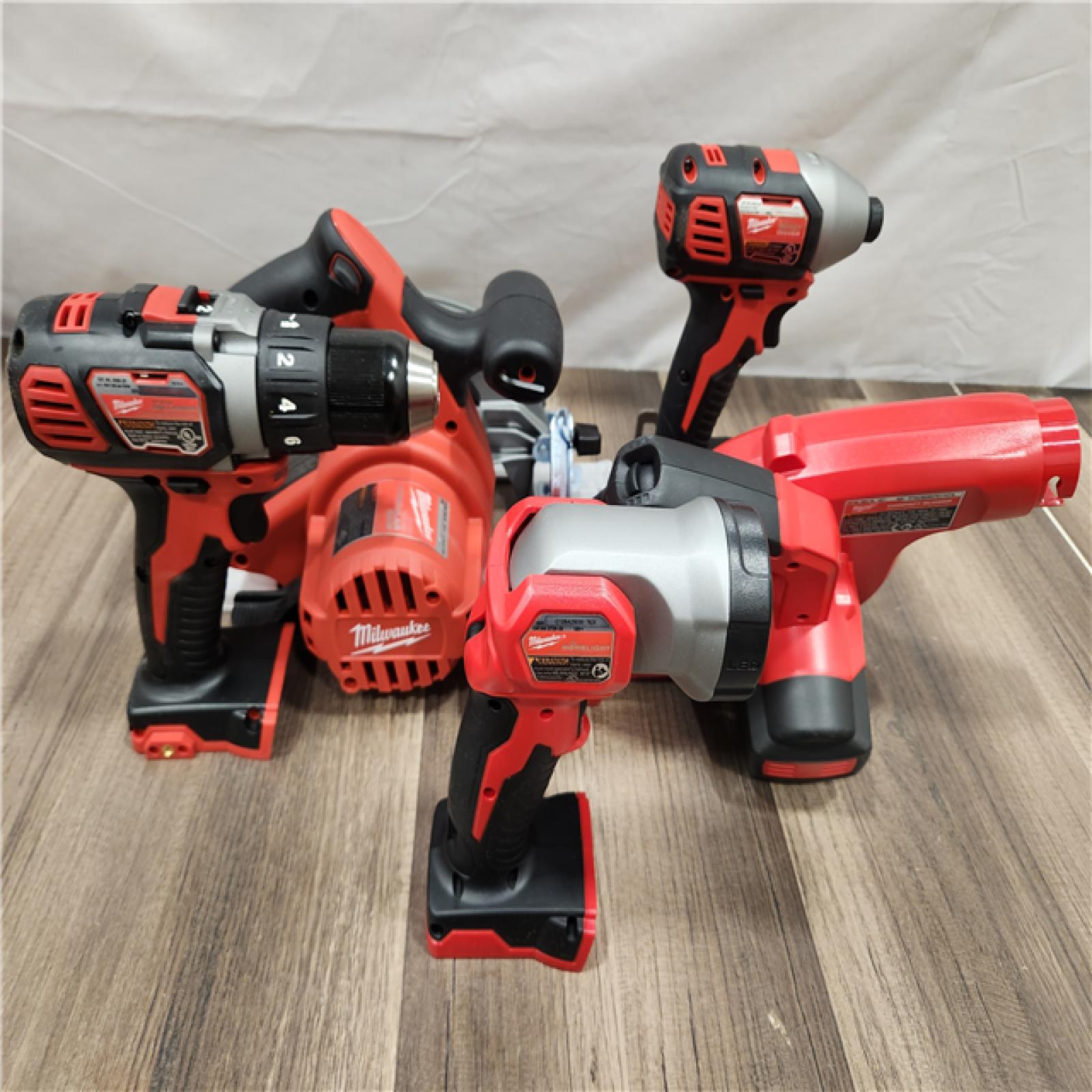 AS-IS- Milwaukee M18 18-Volt Lithium-Ion Cordless 9-Tool Combo Kit with 2-Batteries  Charger and Tool Bag