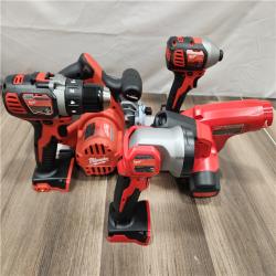 AS-IS- Milwaukee M18 18-Volt Lithium-Ion Cordless 9-Tool Combo Kit with 2-Batteries  Charger and Tool Bag