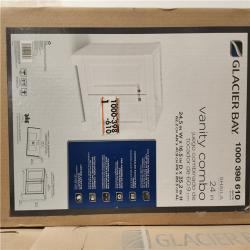 Phoenix Location NEW Glacier Bay Single Sink Bath Vanity in White with White Cultured Marble Top Pallet (4 Vanities)