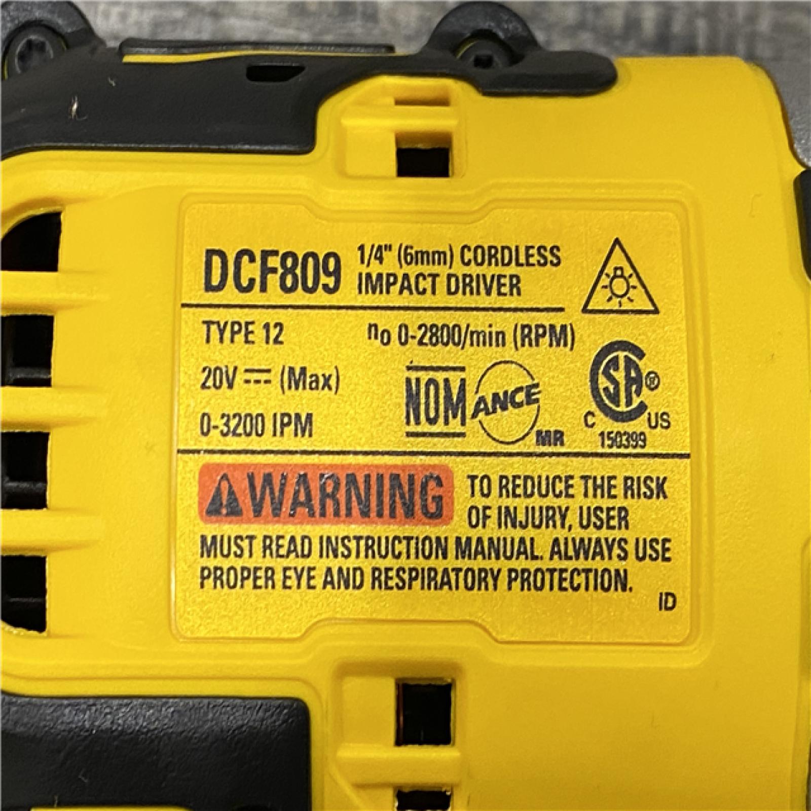 AS-IS DEWALT Atomic 20V Max Lithium-Ion Brushless Cordless Compact 1/4 in. Impact Driver Kit