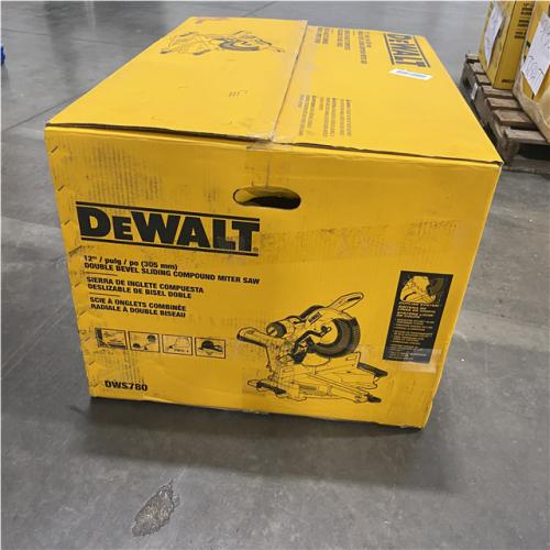 As-Is- DEWALT 15 Amp Corded 12 in. Double Bevel Sliding Compound Miter Saw