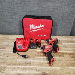 HOUSTON LOCATION - AS - IS Milwaukee 2 Tool Combo Kit W/ (2) Battery & Charger