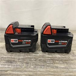 AS-IS Milwaukee 18-Volt Lithium-Ion XC Starter Kit with Two 5.0Ah Batteries and Charger