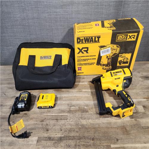 HOUSTON LOCATION - AS-IS DeWALT DCN681D1 20V MAX 18ga Cordless Brushless Narrow Crown Stapler Kit w/ BATTERY & CHARGER